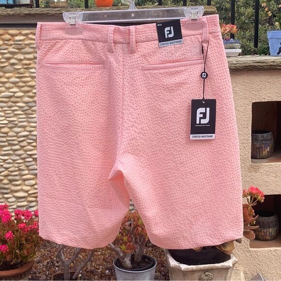 FootJoy Men's Performance Golf Seersucker Shorts Quartz Pink. Size 30. NWT - Picture 4 of 10
